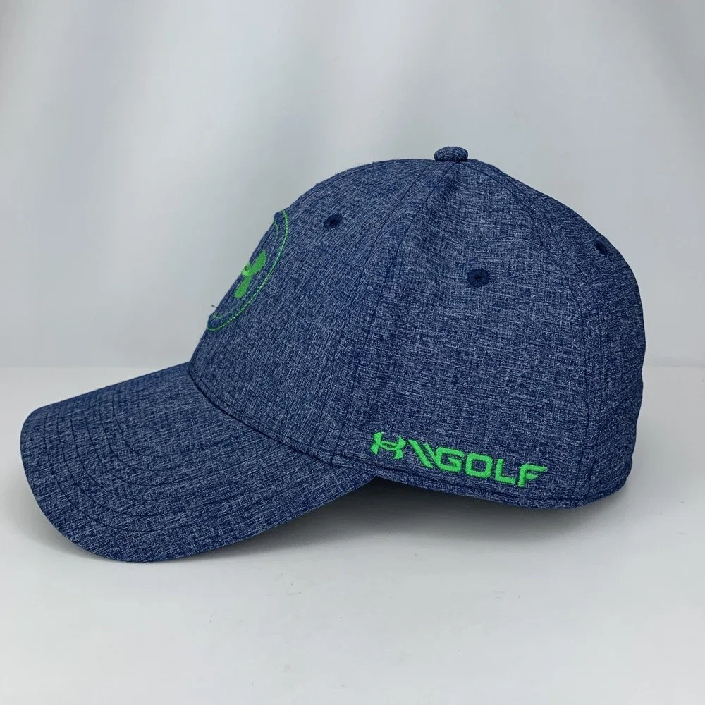 Under Armour Golf Hat LG / XL Fitted Stretch Heather Blue Green Soft Light Cap